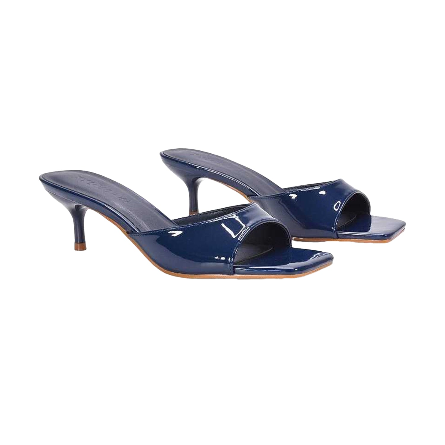 Navy - Pack Shot - XY London Womens-Ladies Jane Mule Sandals