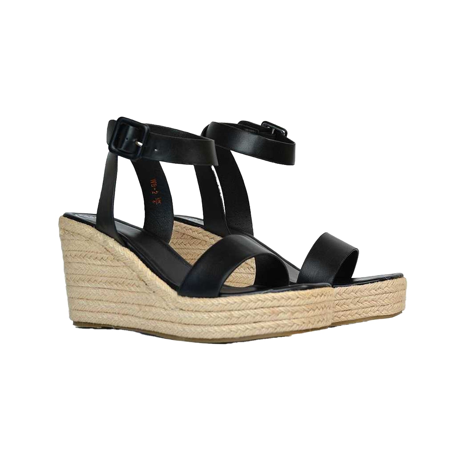 Tan - Back - XY London Womens-Ladies Linda Strappy Platform Heel Wedge Sandals