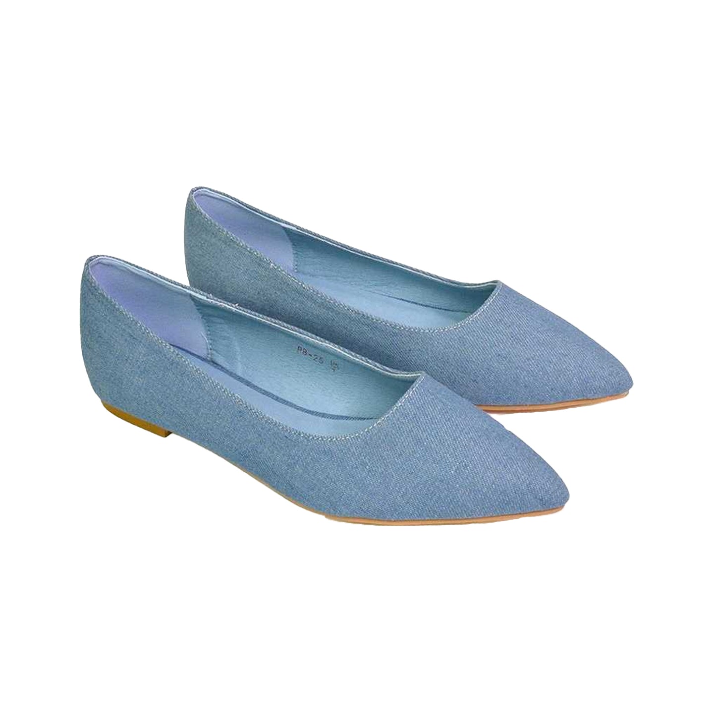 Blue - Pack Shot - XY London Womens-Ladies Bubbles Bubbles Slip-on Flat Ballerina Flats
