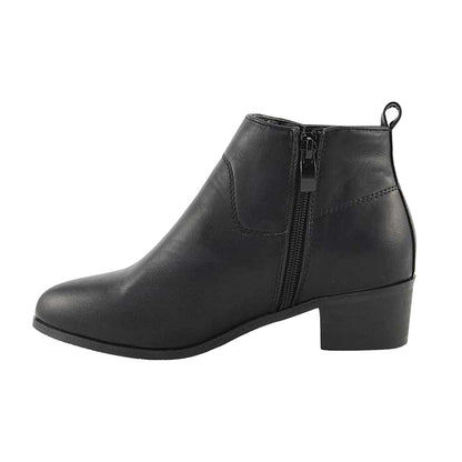 Black - Side - XY London Womens-Ladies Melodie Zip Cowboy Boots