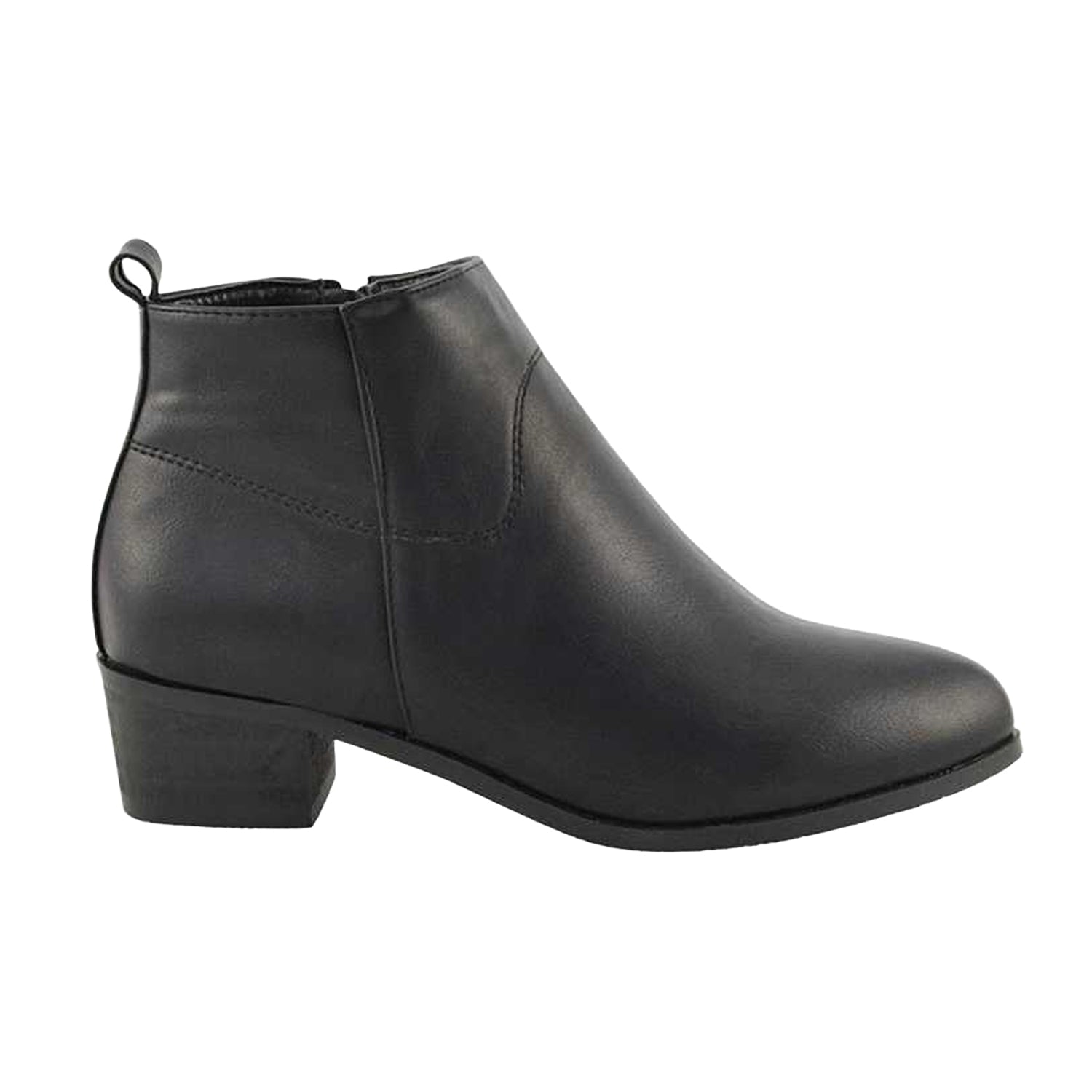 Black - Lifestyle - XY London Womens-Ladies Melodie Zip Cowboy Boots