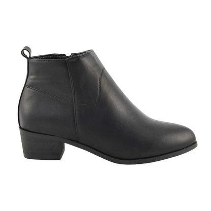 Black - Lifestyle - XY London Womens-Ladies Melodie Zip Cowboy Boots