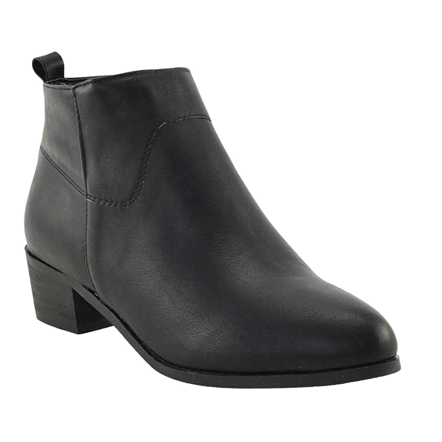 Black - Front - XY London Womens-Ladies Melodie Zip Cowboy Boots