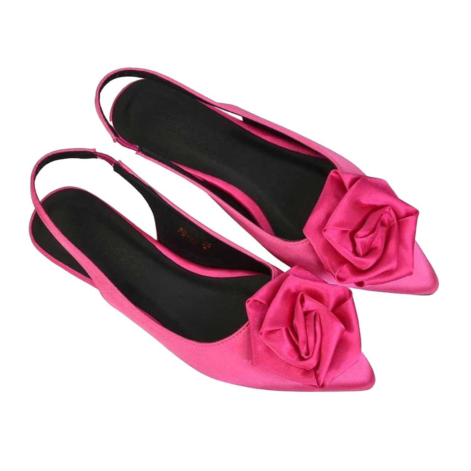 Fuchsia - Lifestyle - XY London Womens-Ladies Zooey Rose Sling Back Flat Ballerina Flats