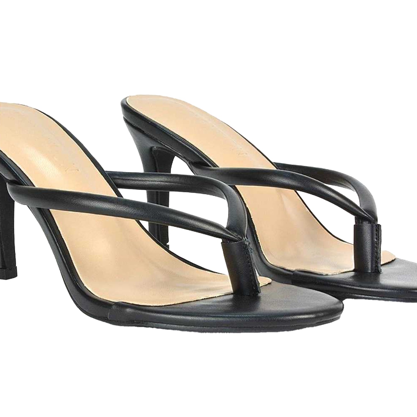 Black - Lifestyle - XY London Womens-Ladies Celina Stiletto Heel Mule Sandals