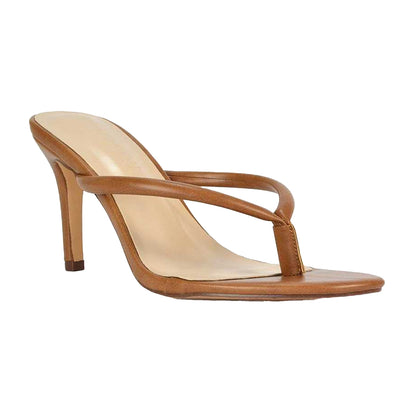 Brown - Front - XY London Womens-Ladies Celina Stiletto Heel Mule Sandals