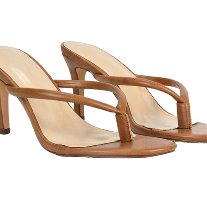 Brown - Lifestyle - XY London Womens-Ladies Celina Stiletto Heel Mule Sandals