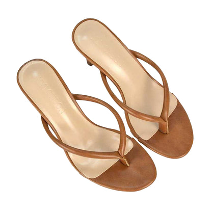 Brown - Pack Shot - XY London Womens-Ladies Celina Stiletto Heel Mule Sandals