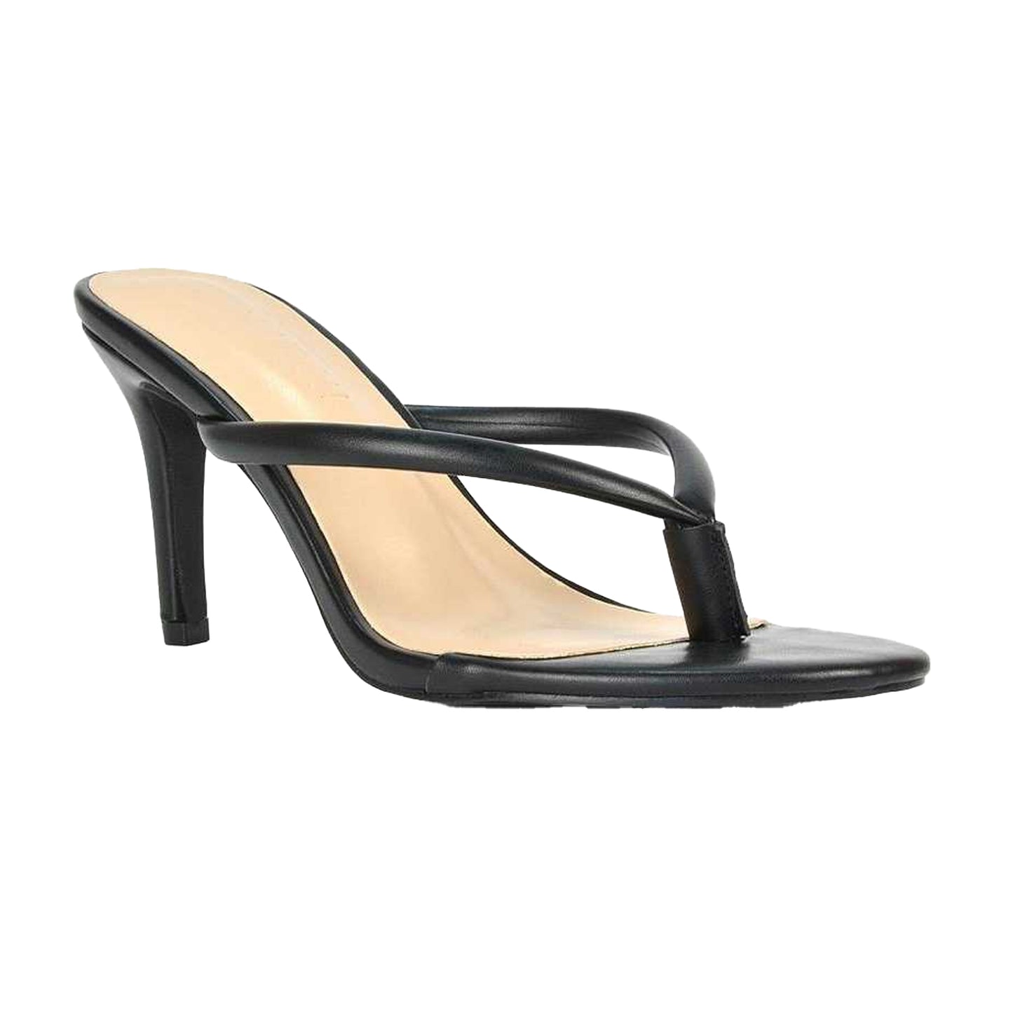 Black - Front - XY London Womens-Ladies Celina Stiletto Heel Mule Sandals