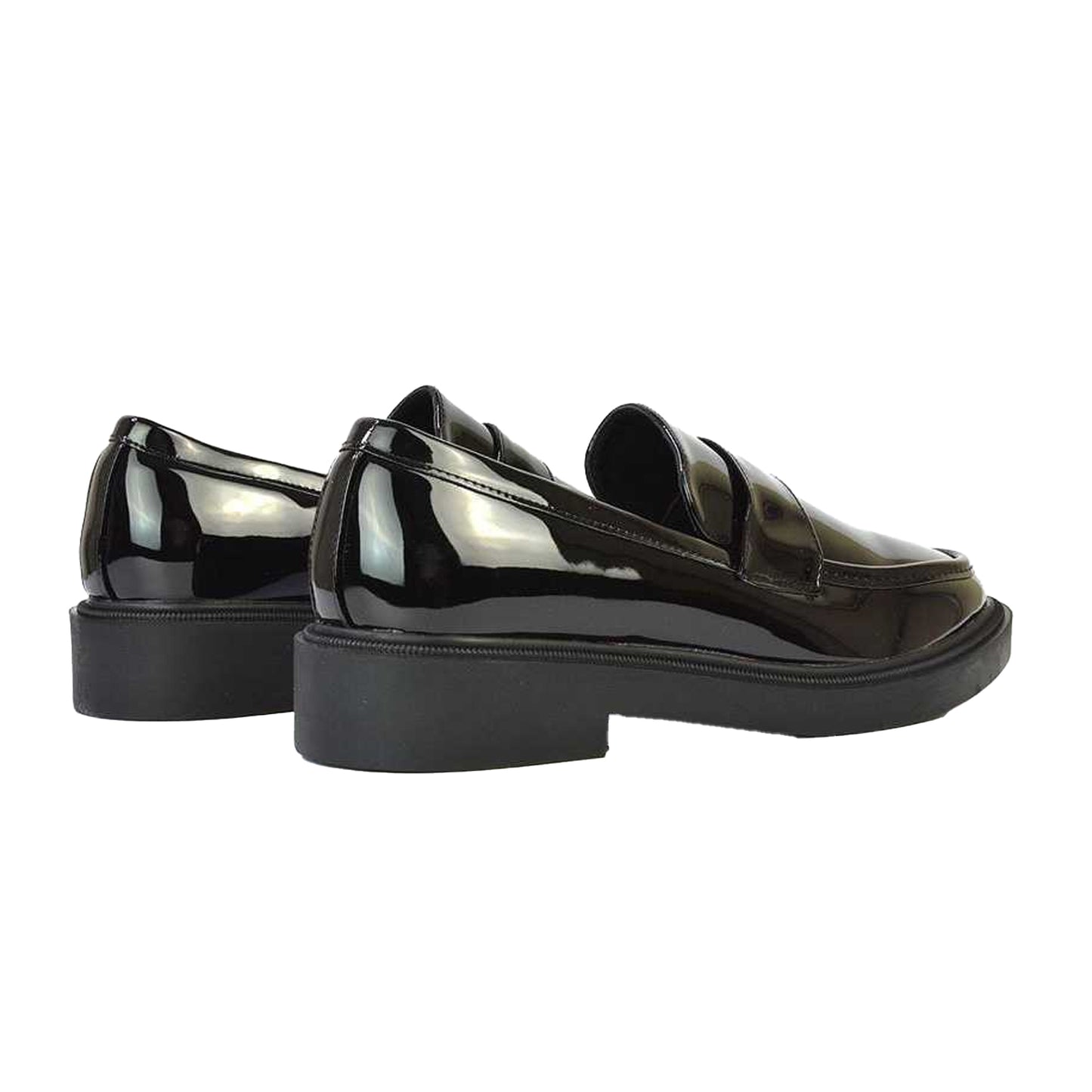 True Black - Back - XY London Womens-Ladies Hanah Enrollment-Return to School Loafers
