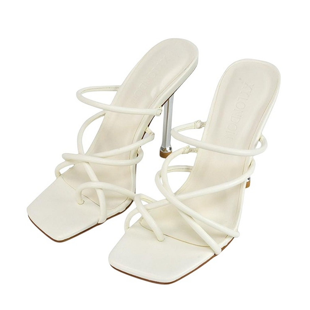 White - Lifestyle - XY London Womens-Ladies Raelynn Strappy High Heels