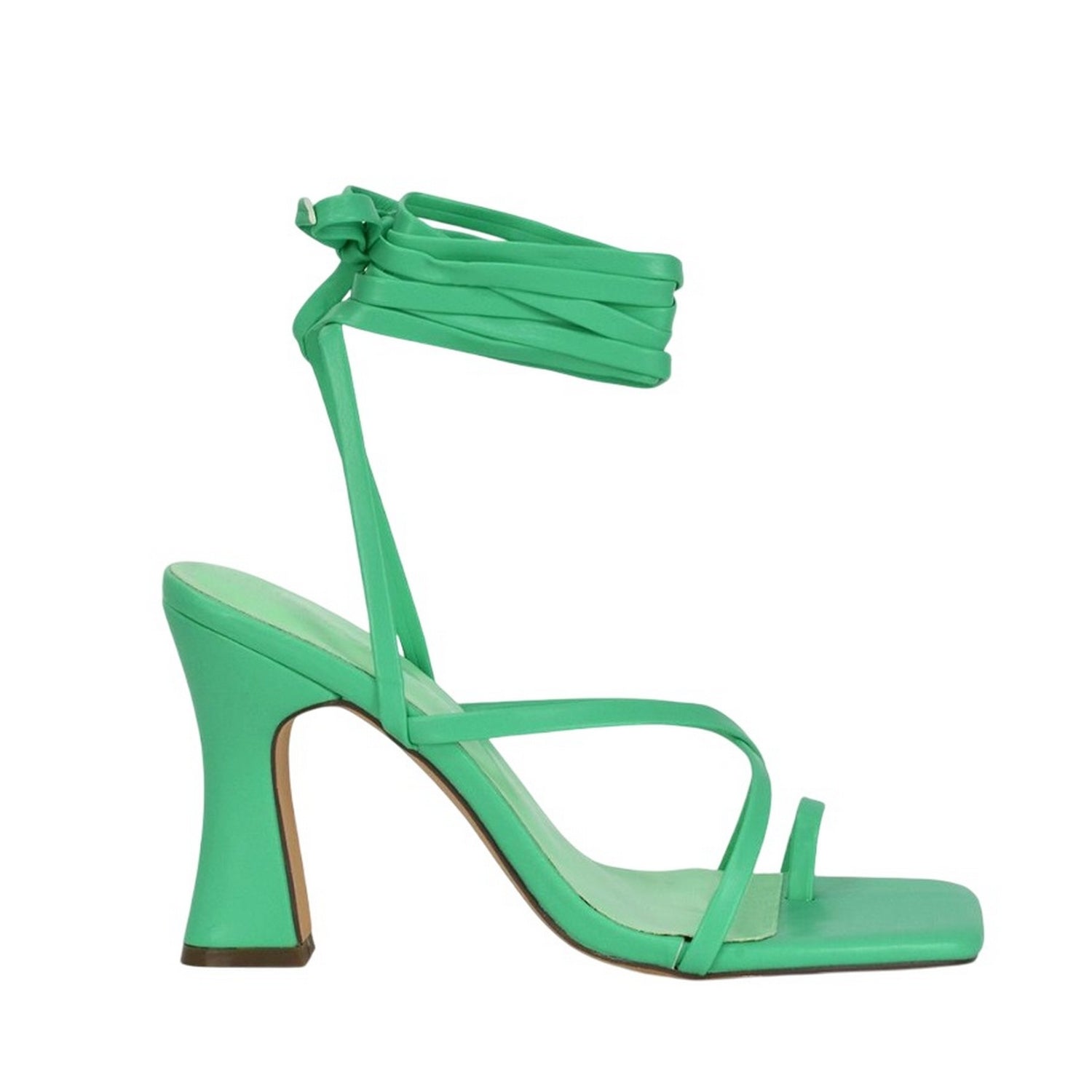 Green - Lifestyle - XY London Womens-Ladies Dylan Lace Up High Block Heel Sandals