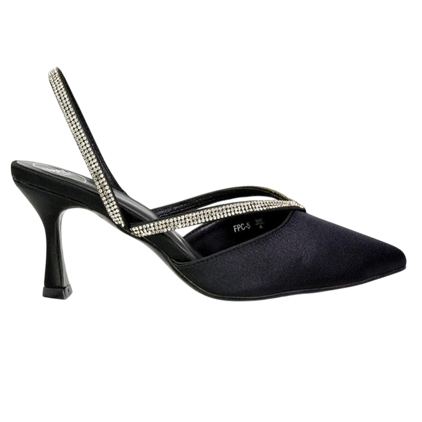 Black - Lifestyle - XY London Womens-Ladies Marissa Sling Back Court Shoes
