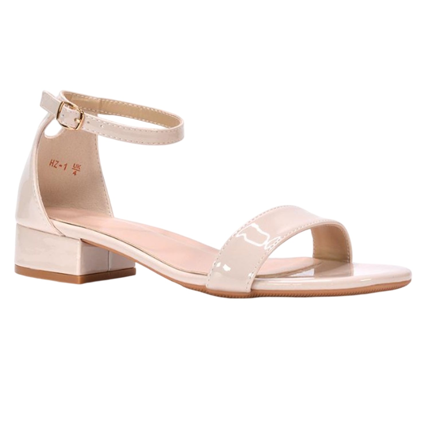 Nude - Lifestyle - XY London Womens-Ladies Tate Ankle Strap Low Block Heel Sandals