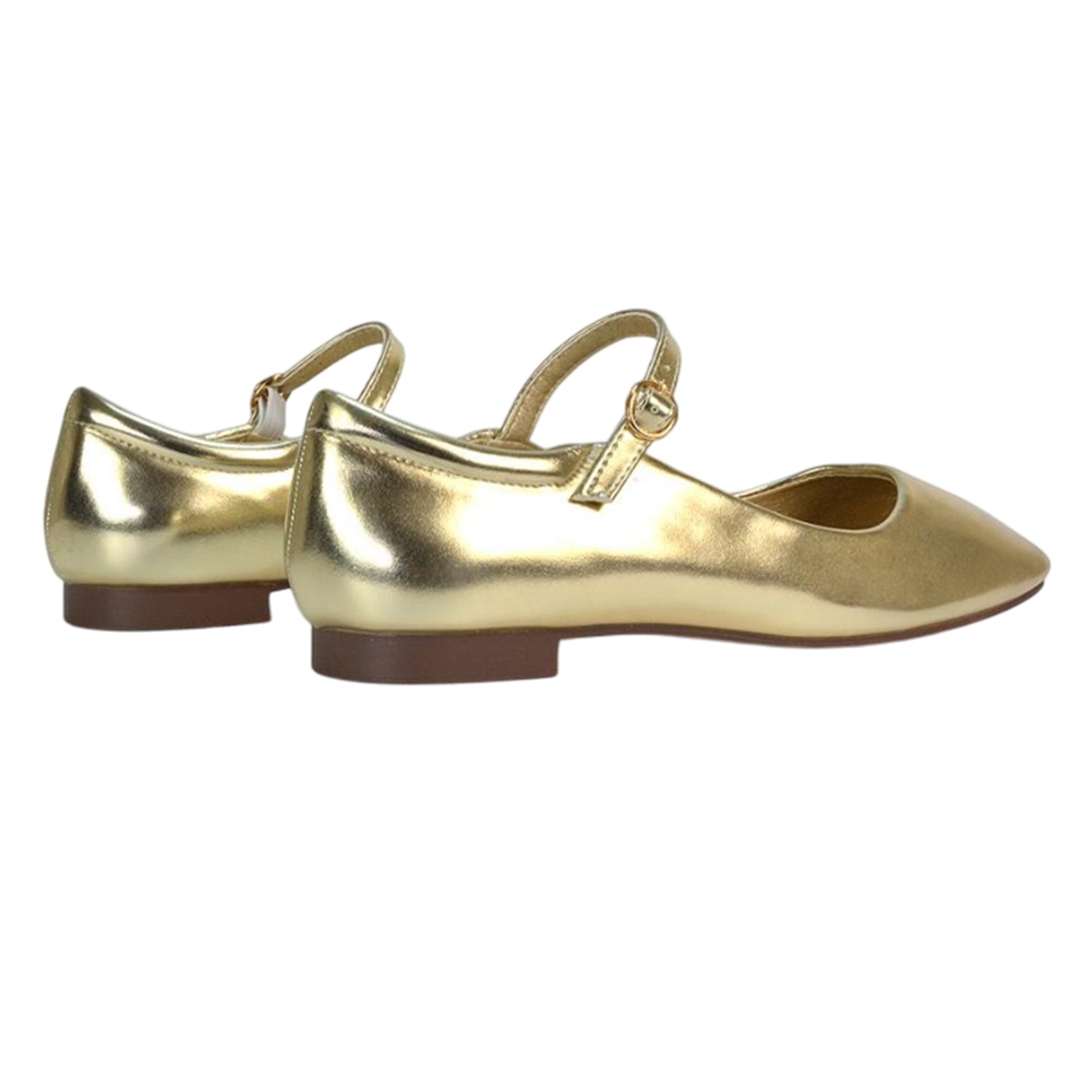 Metallic Gold - Back - XY London Womens-Ladies Allegra Ballet Shoes