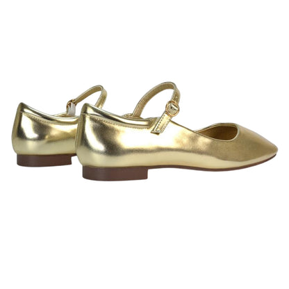 Metallic Gold - Back - XY London Womens-Ladies Allegra Ballet Shoes