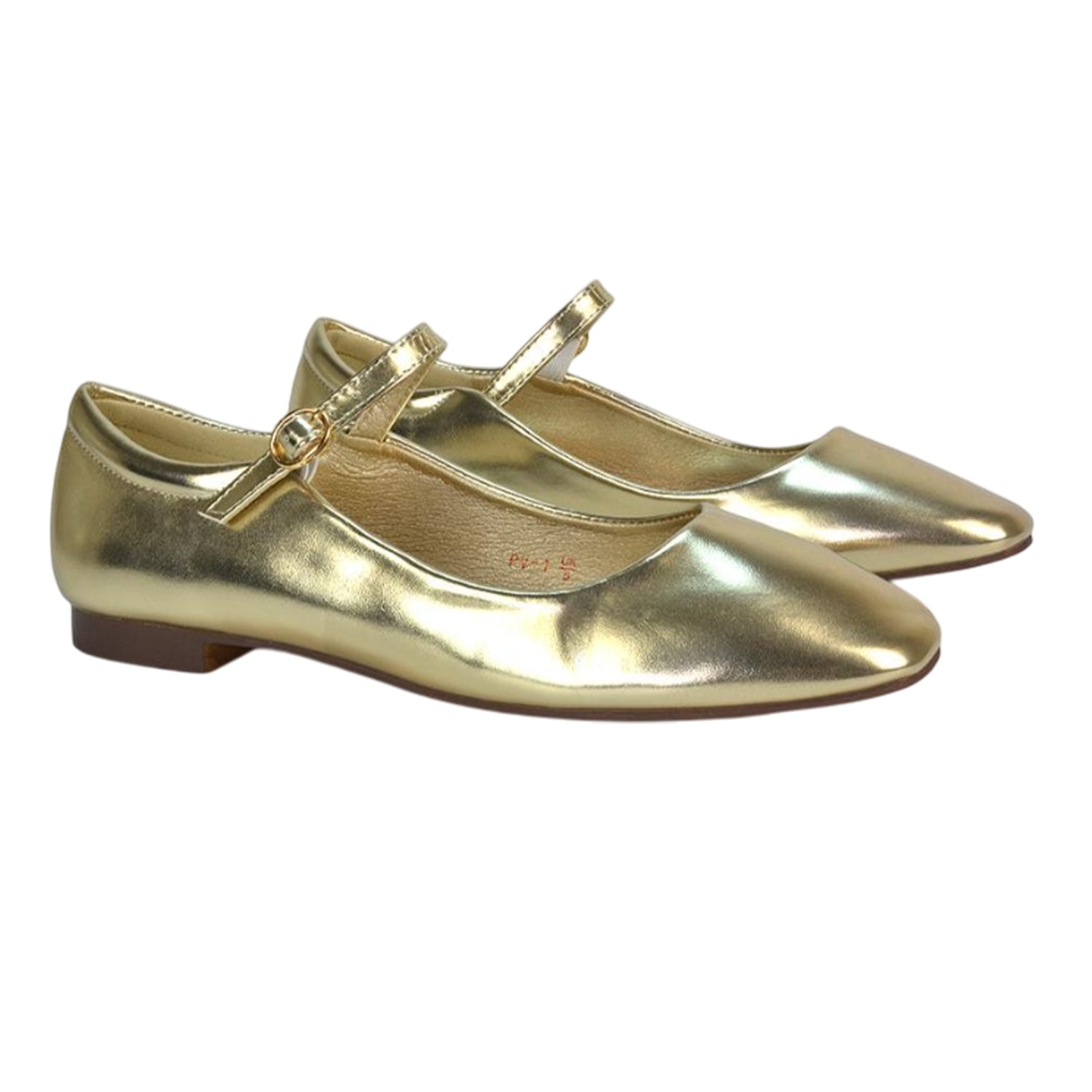 Metallic Gold - Side - XY London Womens-Ladies Allegra Ballet Shoes