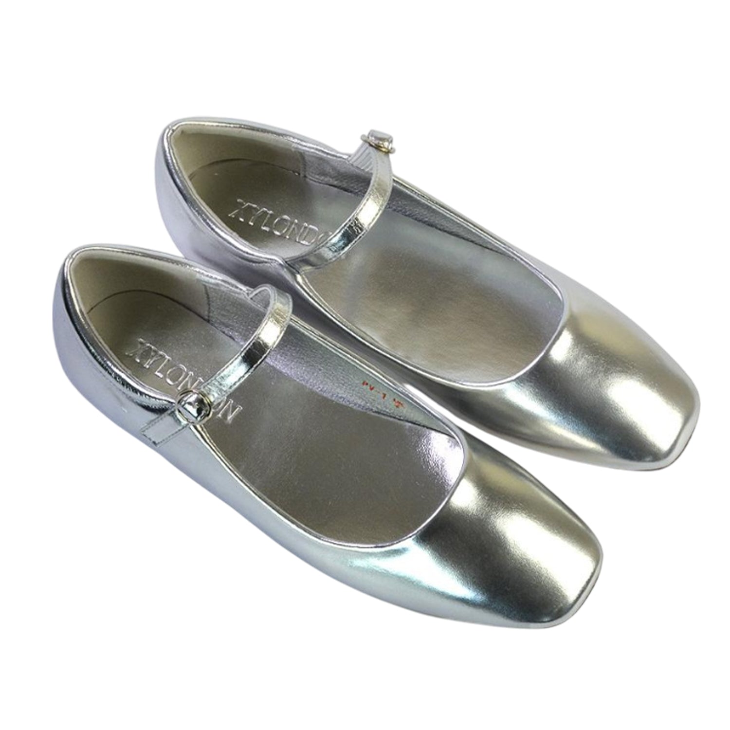 Metallic Silver - Lifestyle - XY London Womens-Ladies Allegra Ballet Shoes