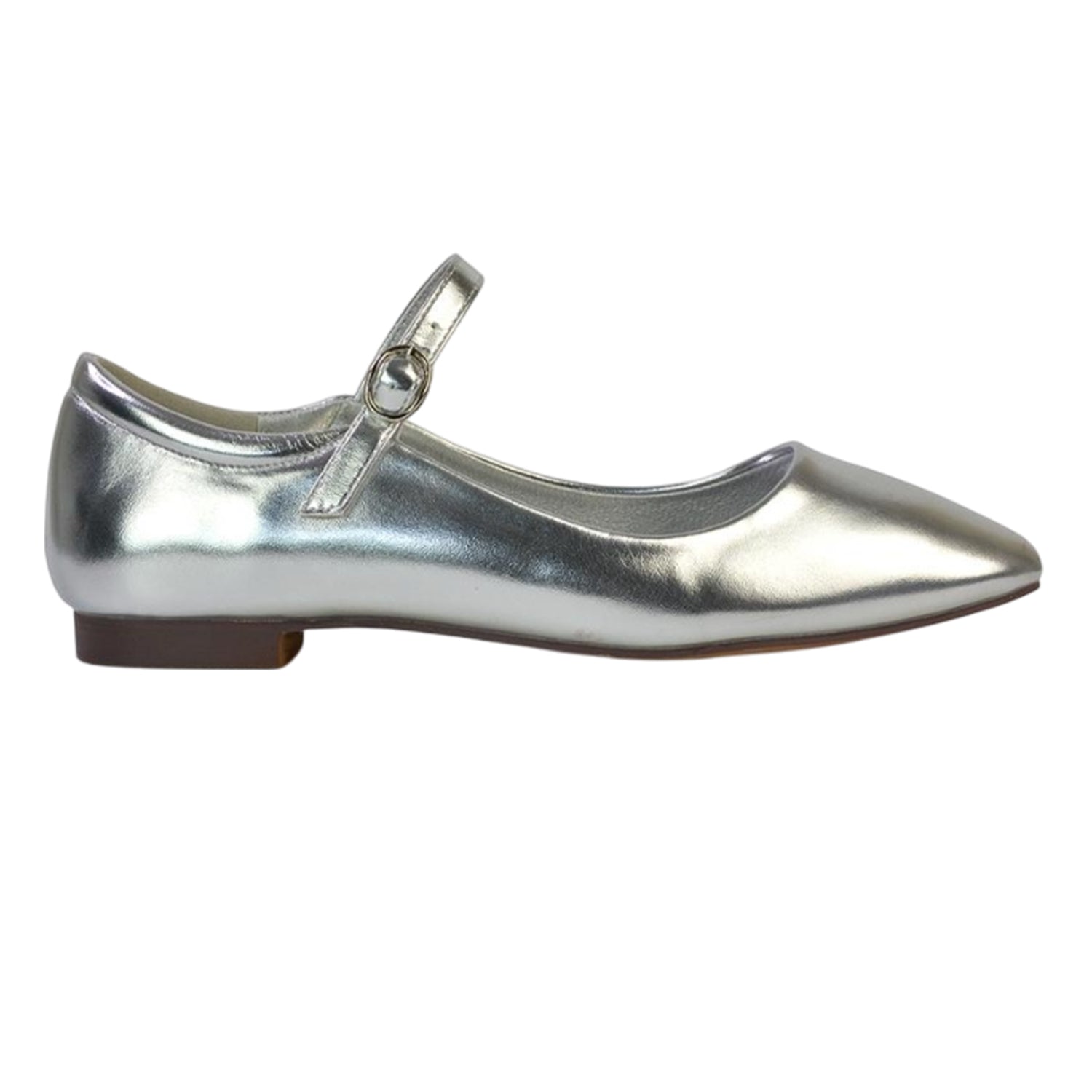 Metallic Silver - Pack Shot - XY London Womens-Ladies Allegra Ballet Shoes