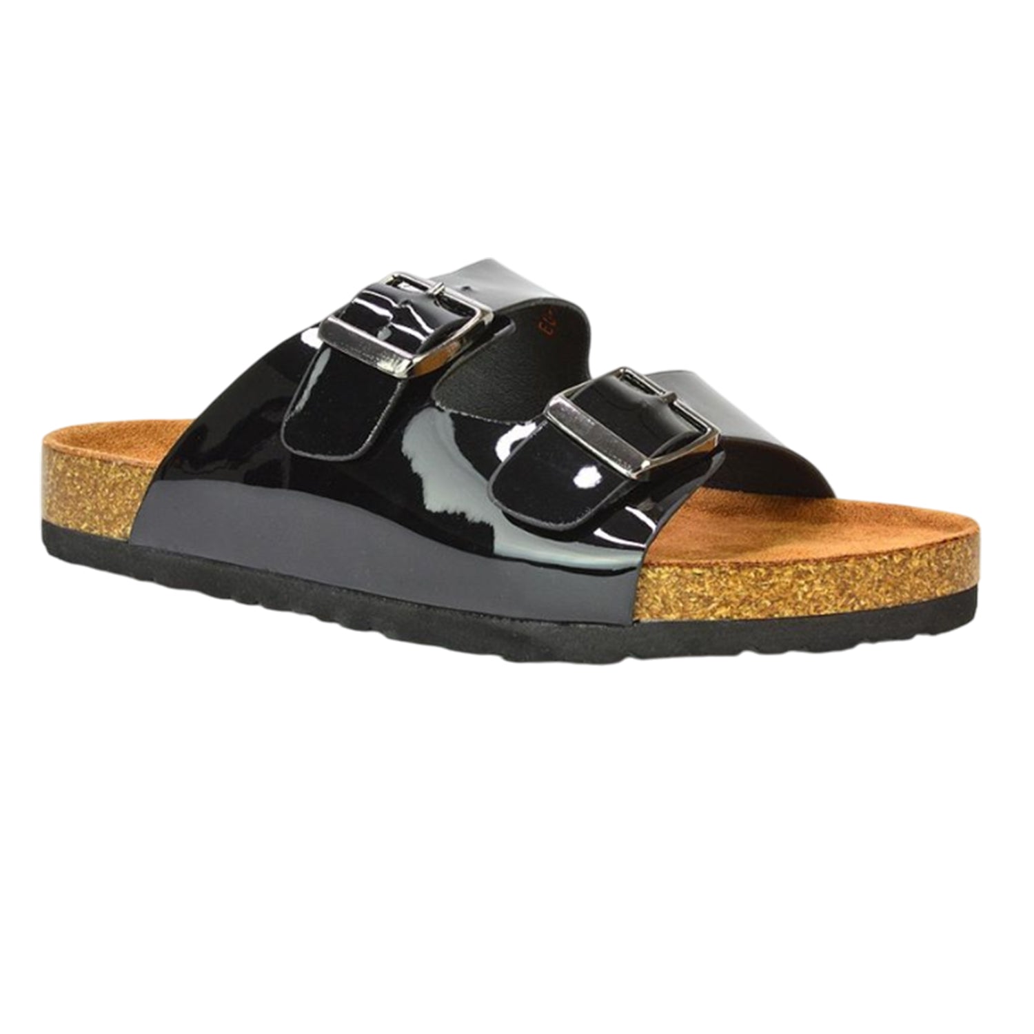 True Black - Lifestyle - XY London Womens-Ladies Star Buckle Mule Sandals