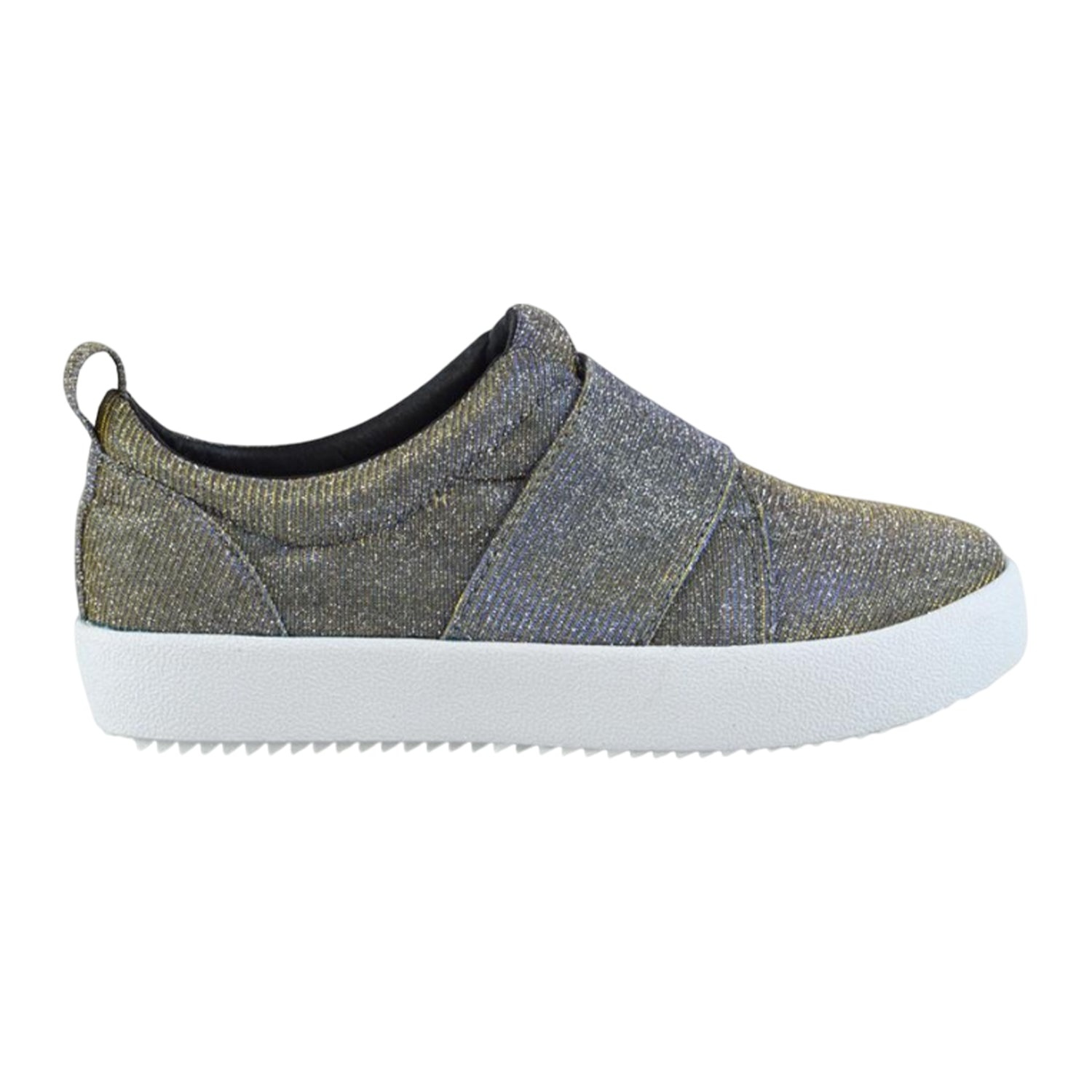 Silver-White - Side - XY London Womens-Ladies Rebecca Trainers
