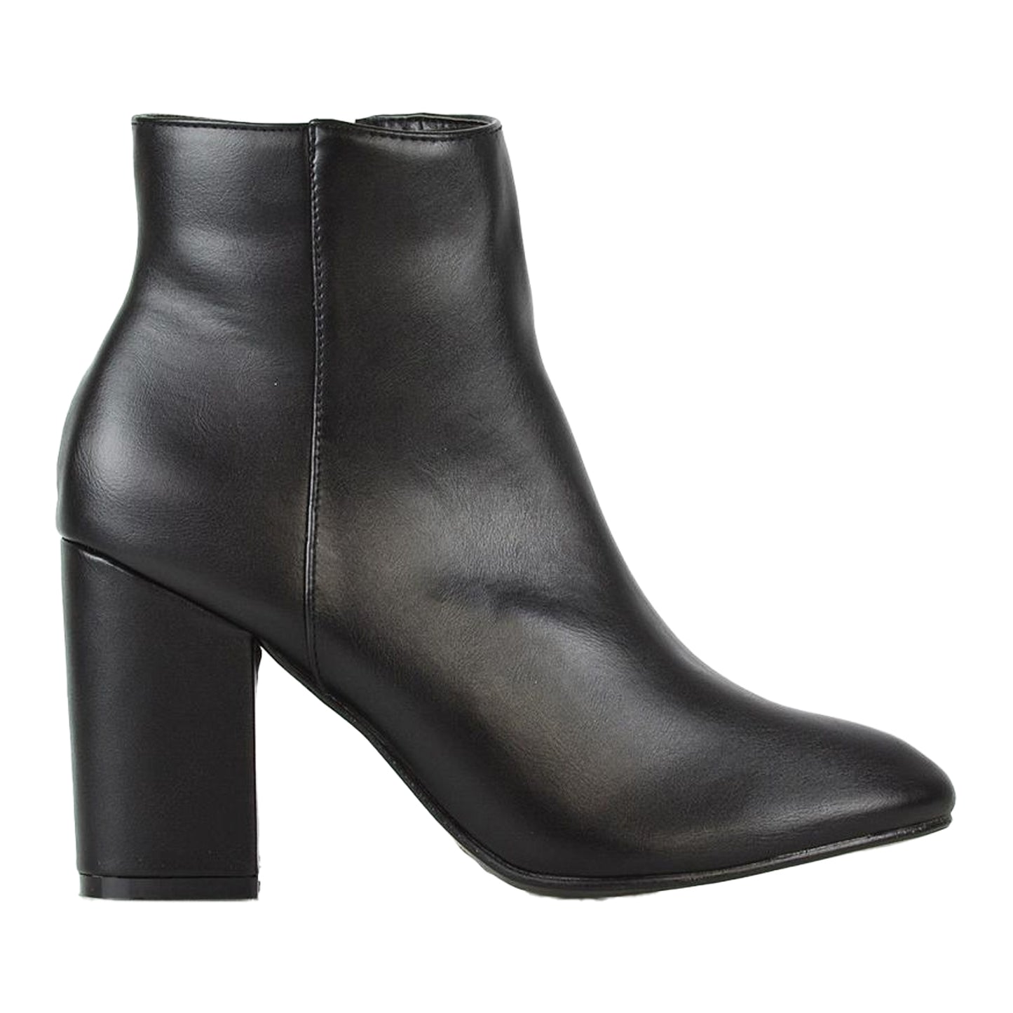 Black - Lifestyle - XY London Womens-Ladies High Block Heel Ankle Boots
