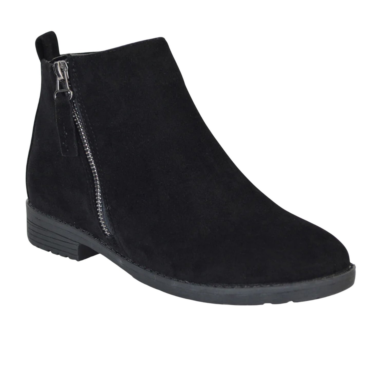 Jet Black - Front - XY London Womens-Ladies Nicola Ankle Boots