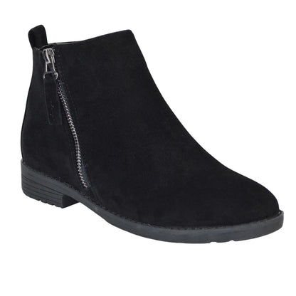 Jet Black - Front - XY London Womens-Ladies Nicola Ankle Boots