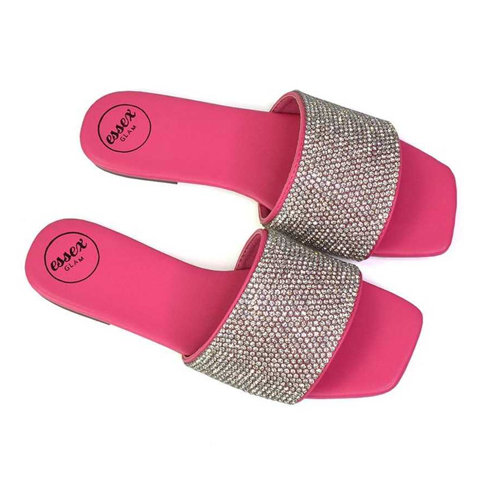 Fuchsia - Pack Shot - XY London Womens-Ladies Vanity Square Toe Sandals