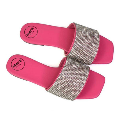 Fuchsia - Pack Shot - XY London Womens-Ladies Vanity Square Toe Sandals