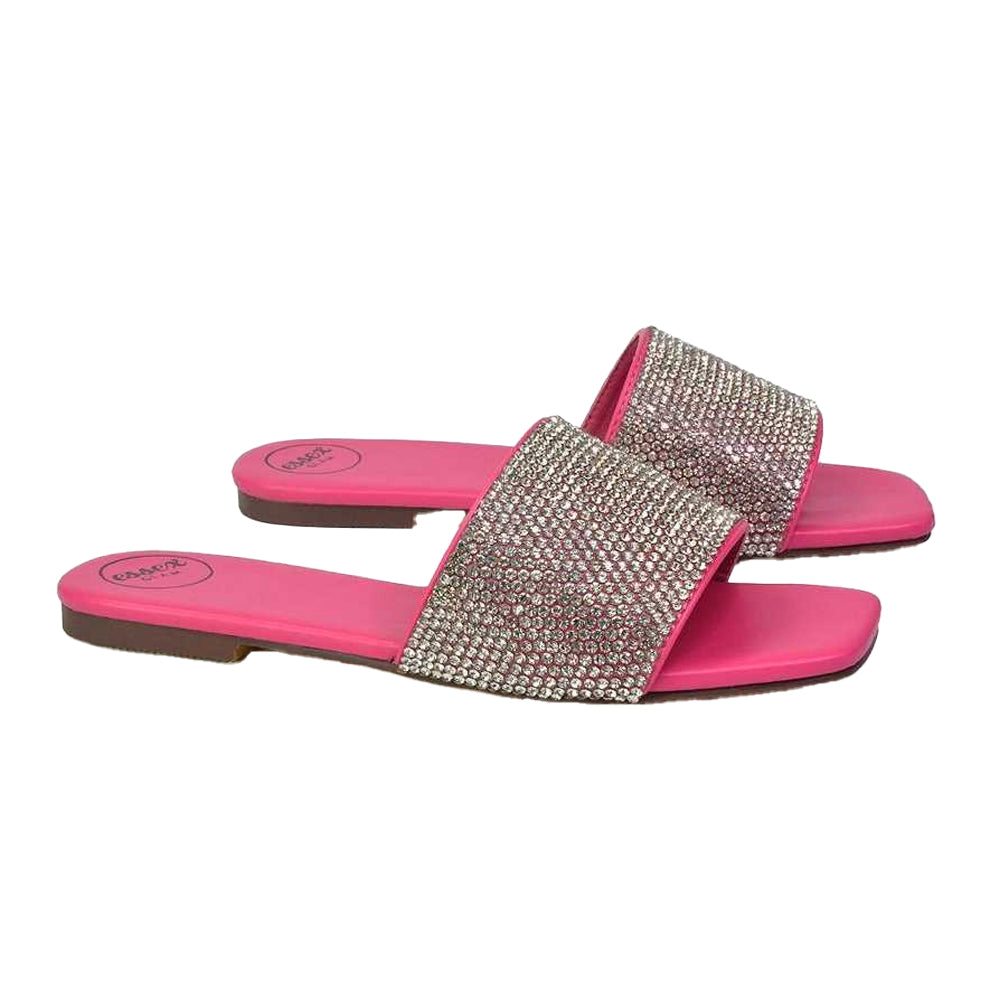 Black - Lifestyle - XY London Womens-Ladies Vanity Square Toe Sandals