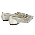 Ivory - Back - XY London Womens-Ladies Vivian Diamante Sparkly Pointed Pumps
