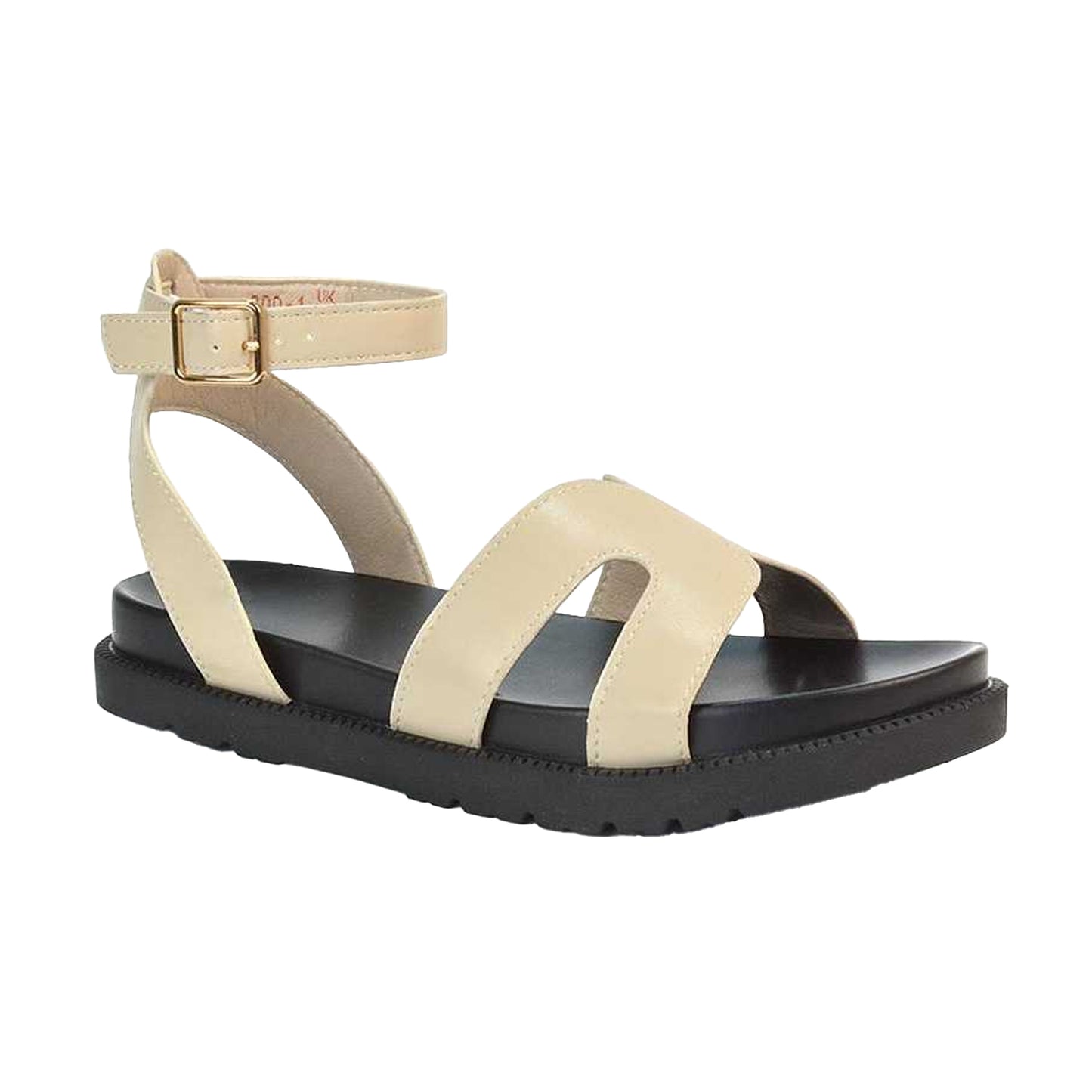 Nude - Front - XY London Womens-Ladies Angie Strappy Flatform Sandals