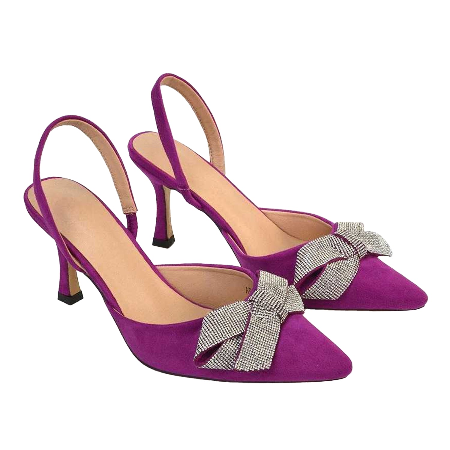 Purple - Lifestyle - XY London Womens-Ladies Victoria Diamante Stiletto Heel High Heels