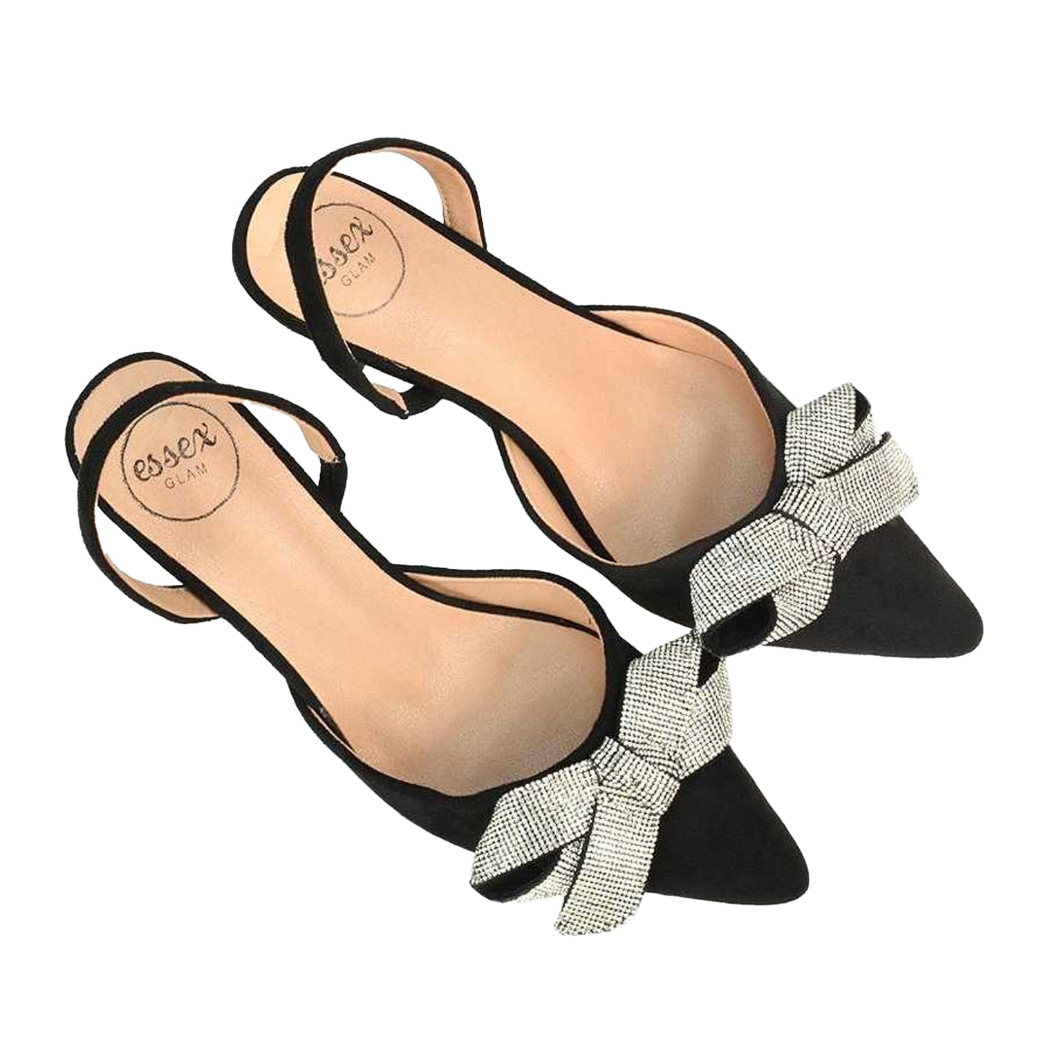 Black - Pack Shot - XY London Womens-Ladies Victoria Diamante Stiletto Heel High Heels