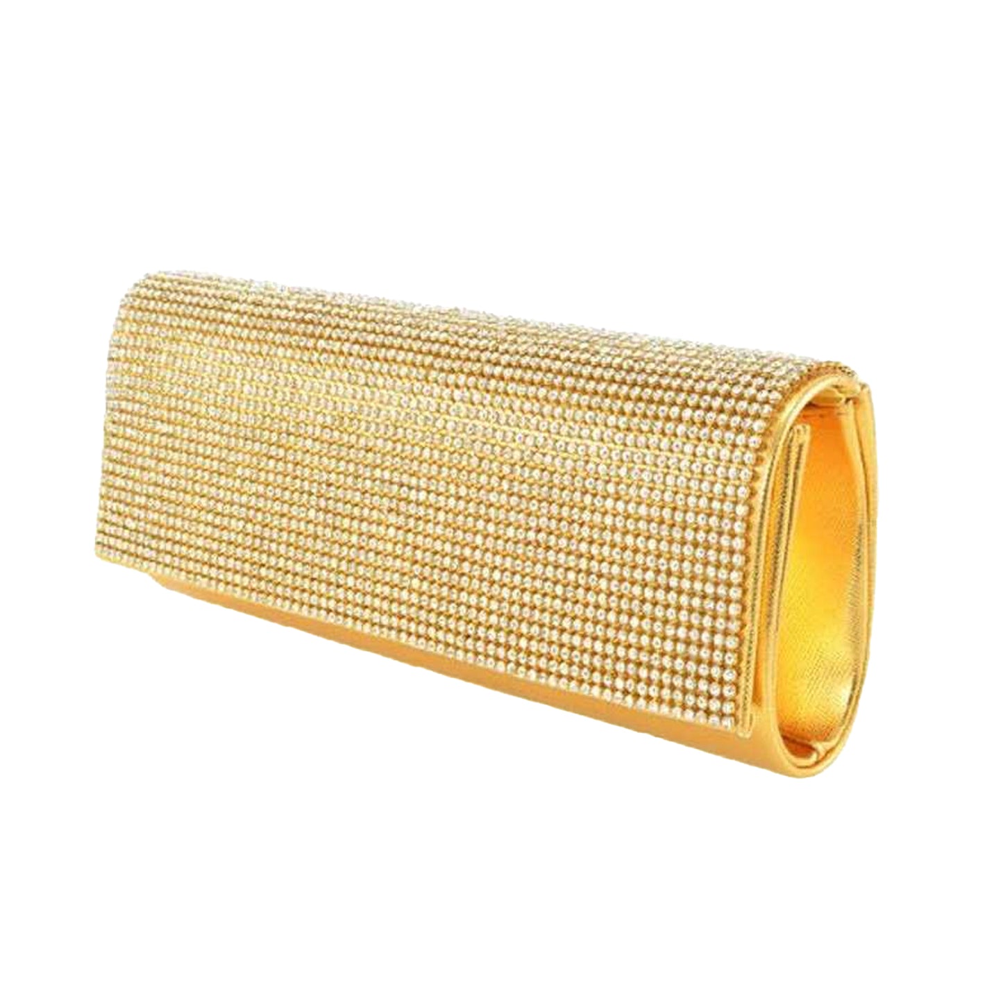 Gold - Lifestyle - XY London Rhinestone Chain Strap Clutch Bag