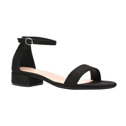 Jet Black - Lifestyle - XY London Womens-Ladies Tate Summer Low Block Heel Sandals