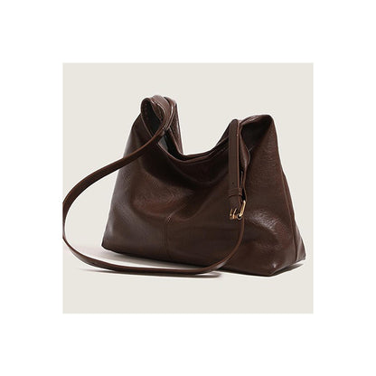 Brown - Front - XY London Womens-Ladies Kelsey Slouch Handbag