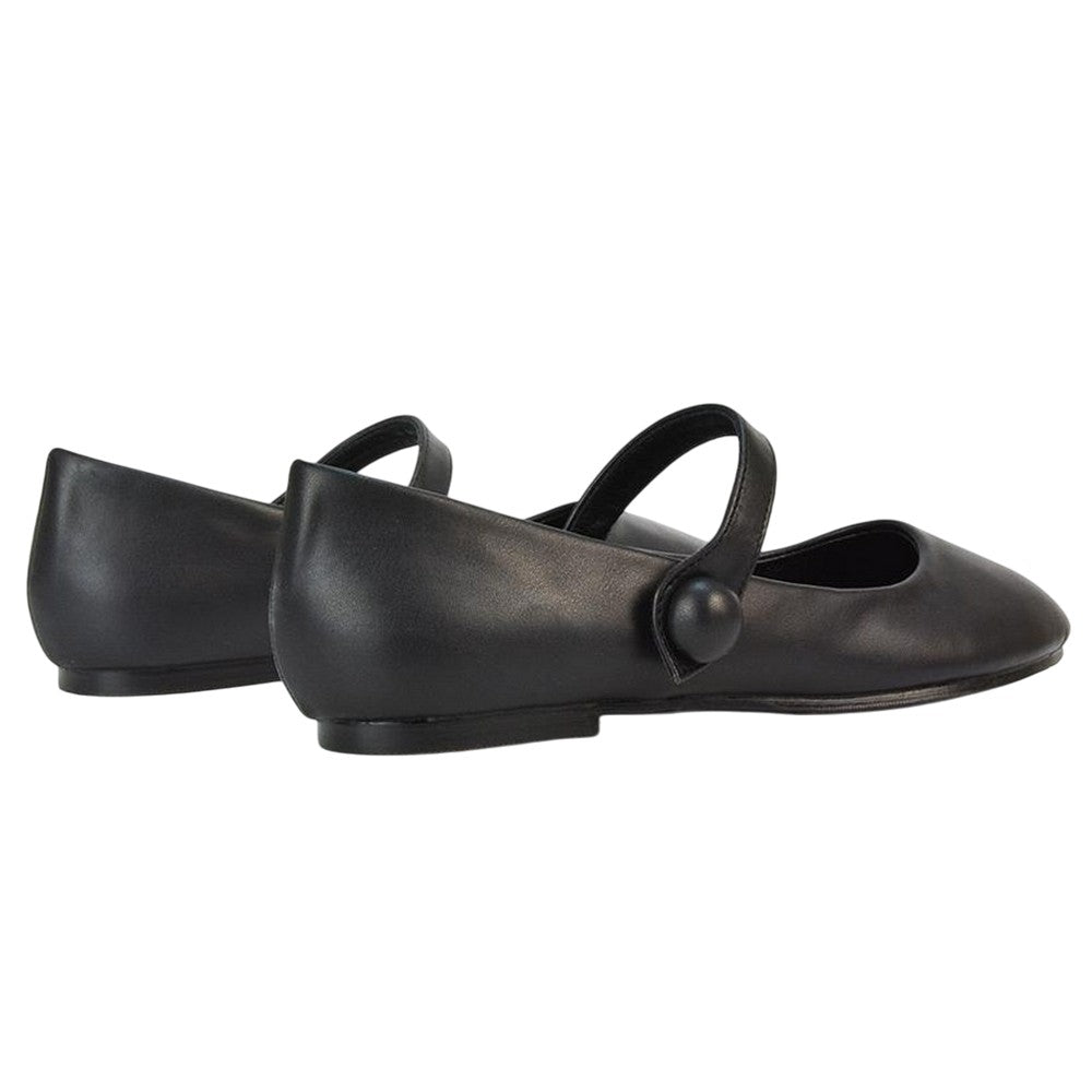 Black - Back - XY London Womens-Ladies Joanna Closed Toe Flat Mary Janes