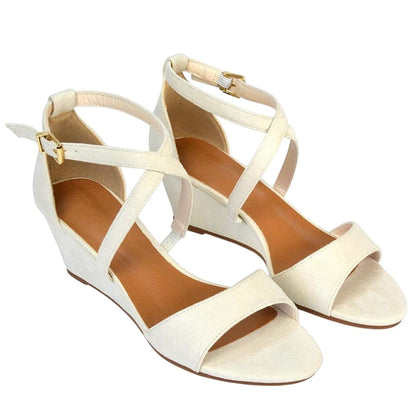 Nude - Lifestyle - XY London Womens-Ladies Kylie Strappy Wedge Sandals