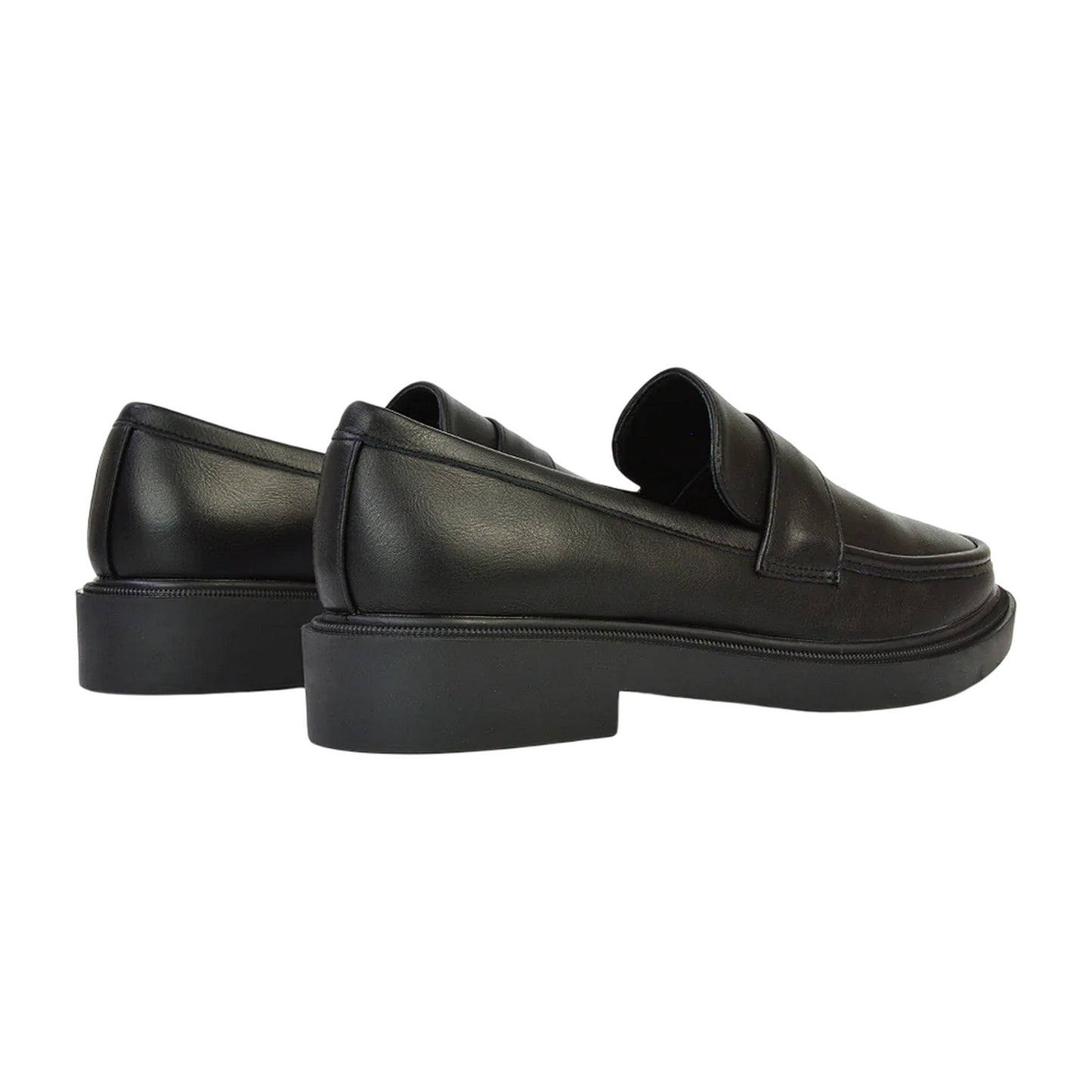 Black - Back - XY London Womens-Ladies Hanah Chunky Loafers