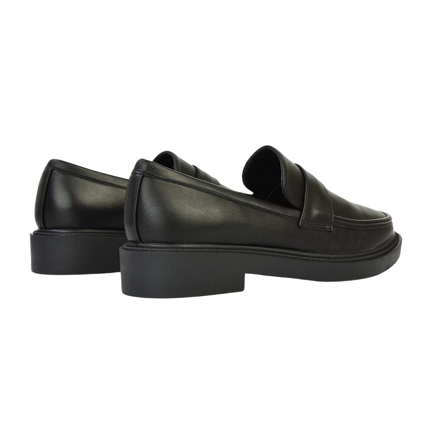 Black - Back - XY London Womens-Ladies Hanah Chunky Loafers