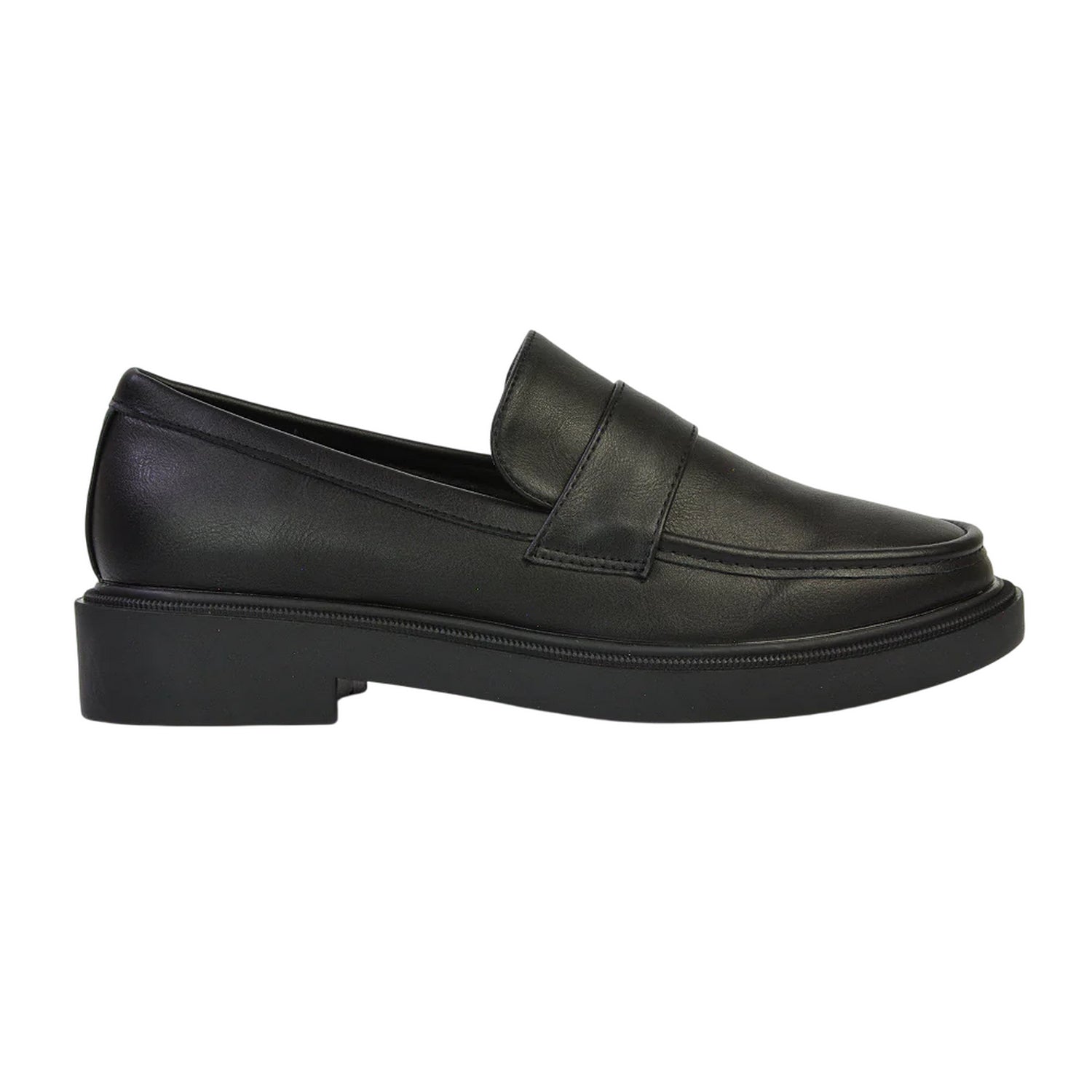 Black - Side - XY London Womens-Ladies Hanah Chunky Loafers