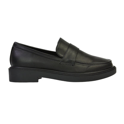 Black - Side - XY London Womens-Ladies Hanah Chunky Loafers