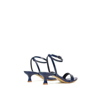 Navy - Lifestyle - XY London Womens-Ladies Antonia Patent Leather Sandals