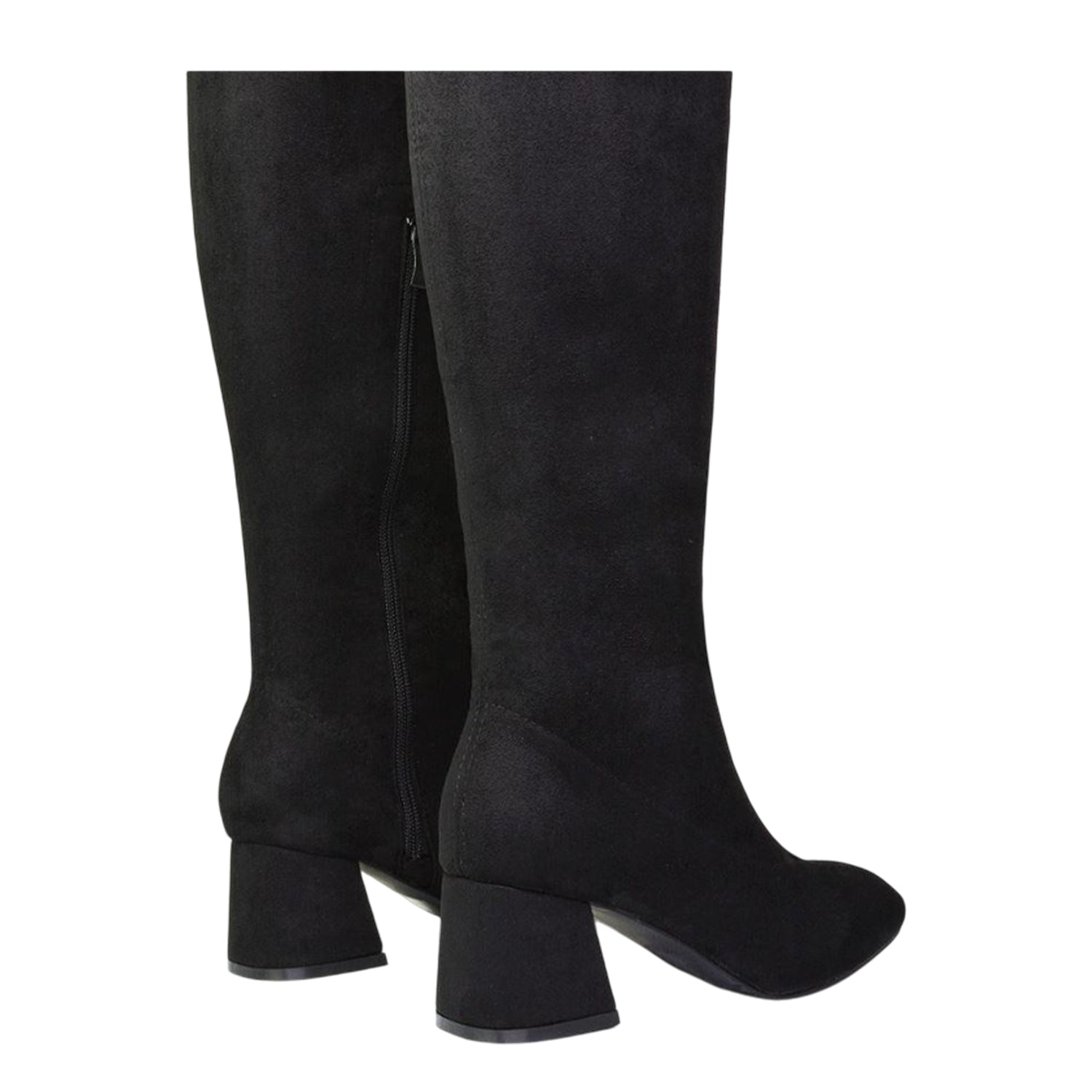 Jet Black - Back - XY London Womens-Ladies Emmett Thigh-High Boots