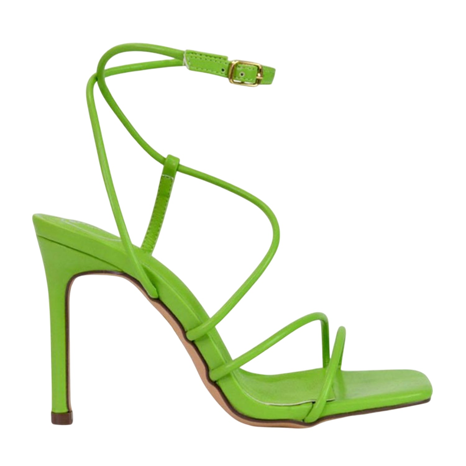 Green - Lifestyle - XY London Womens-Ladies Flynn Strappy Stiletto Heel High Heels