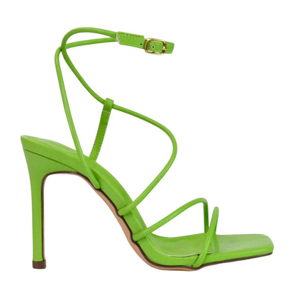 Green - Lifestyle - XY London Womens-Ladies Flynn Strappy Stiletto Heel High Heels