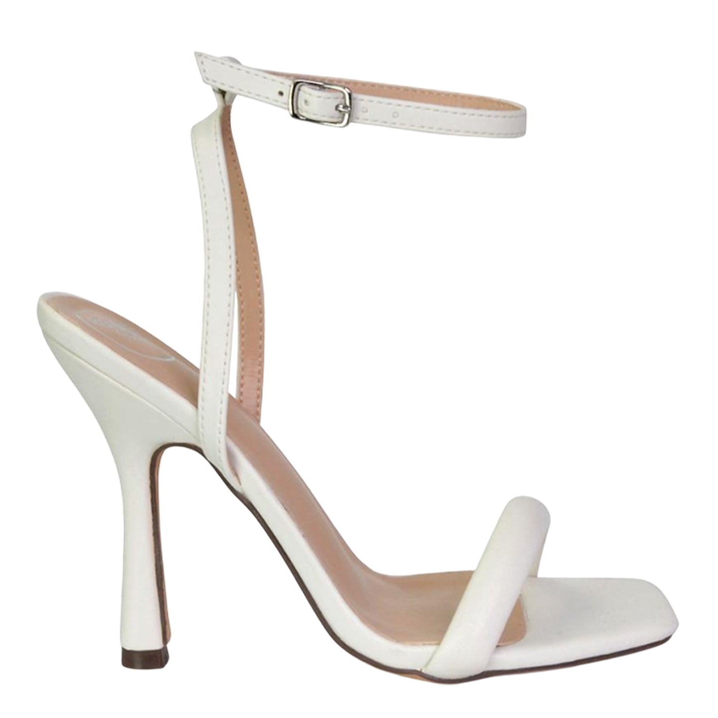 White - Lifestyle - XY London Womens-Ladies Greta Barely There Strappy High Heels