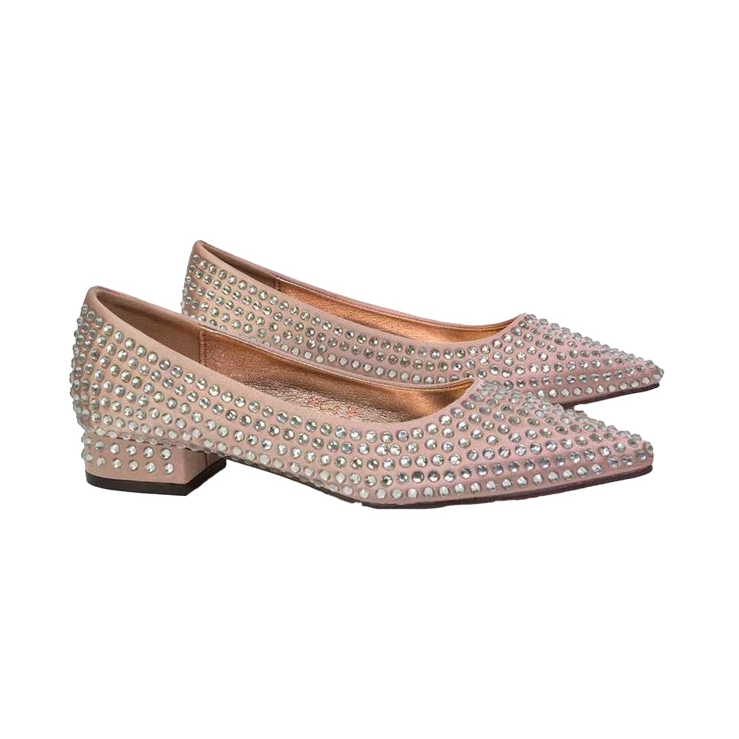 Rose - Lifestyle - XY London Womens-Ladies Gemini Diamante Wedding Low Block Heel Pumps